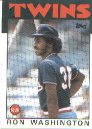 1986 Topps Baseball Cards      513     Ron Washington